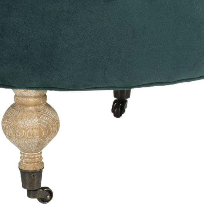 Lark Tufted Round Ottoman Marine   Traditional   Footstools And Ottomans   by Peachtree Fine Furniture  Houzz