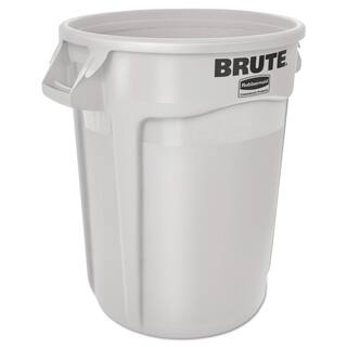 Rubbermaid Commercial Products Brute 10 Gal. White Plastic Round Trash Can RCP2610WHI