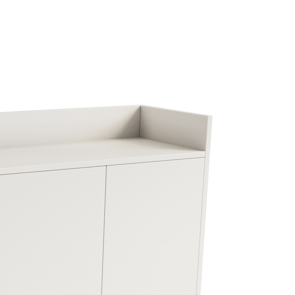 Storage Cabinet with Square Metal Legs and Particle Board Material