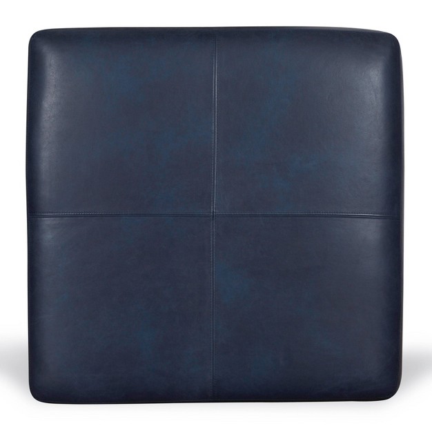 Yosemite Ottoman Midnight Blue Poly amp Bark