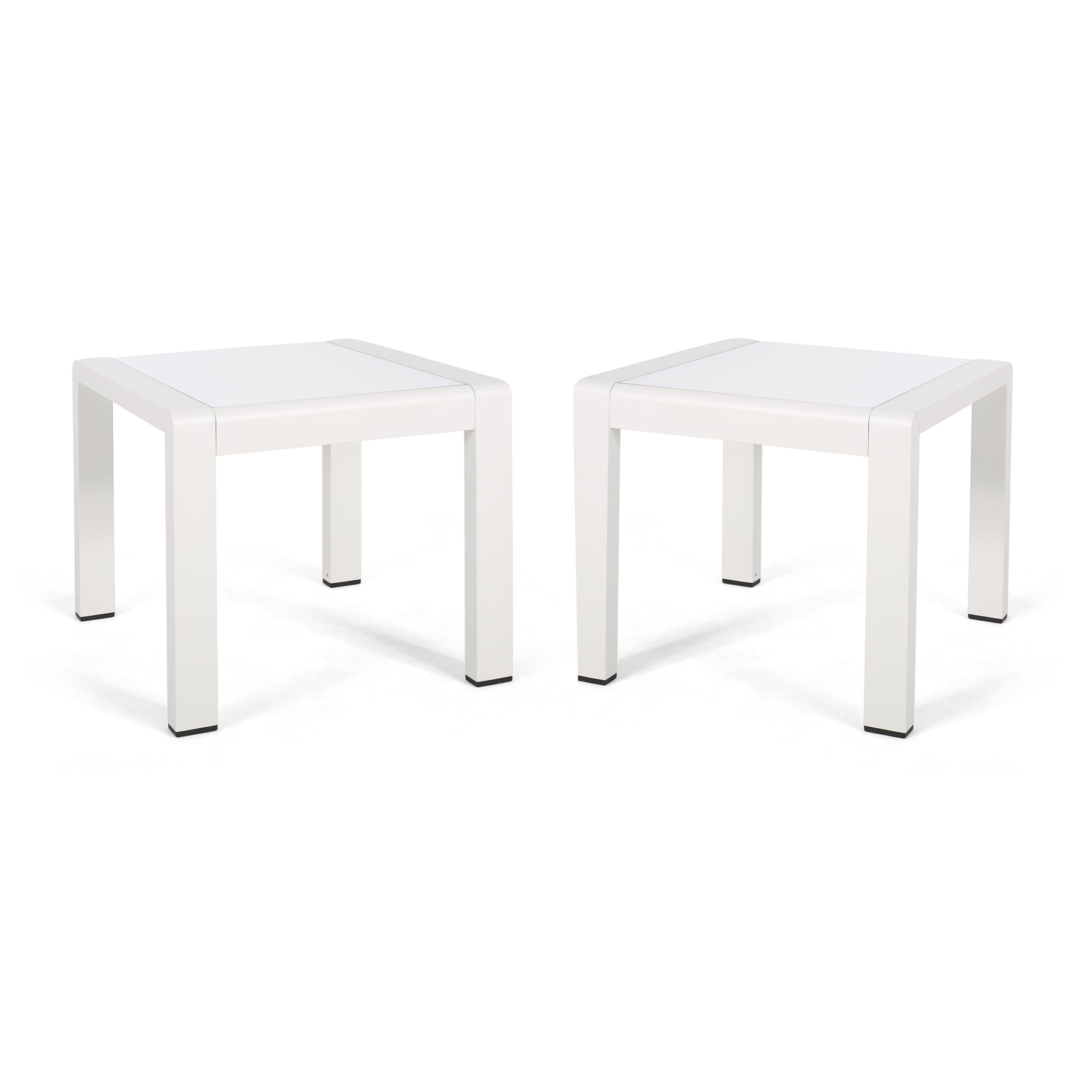 Cherie Coral Outdoor Aluminum Side Table (Set of 2)