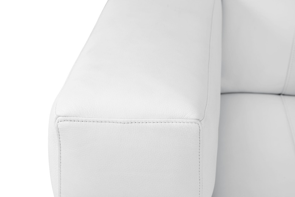 Ferrara Genuine Italian Leather Modern Loveseat   Contemporary   Loveseats   by Luxuriant Furniture  Houzz