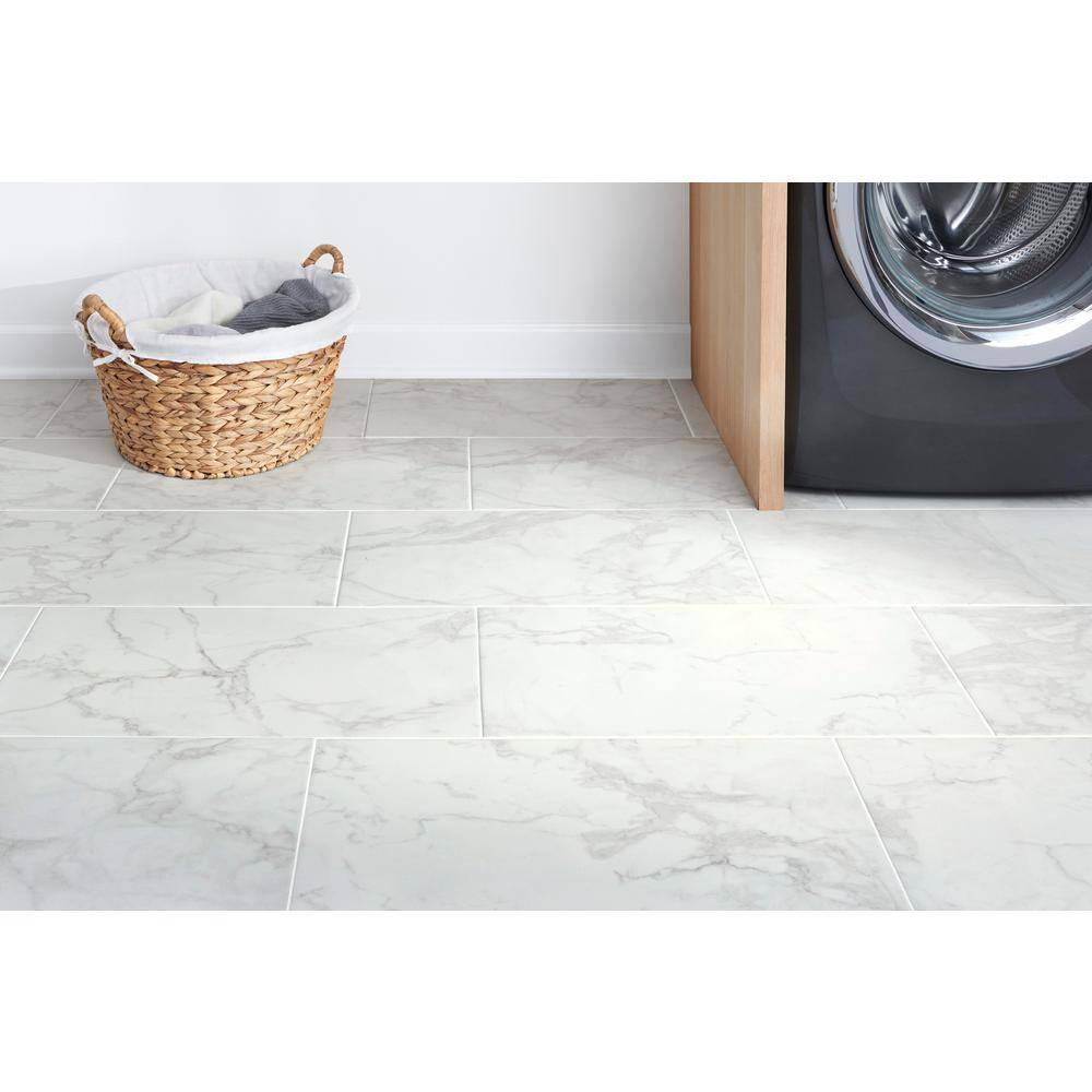 MSI Carrara White 12 in. x 24 in. Matte Porcelain Stone Look Floor and Wall Tile (16 sq. ft.Case) NHDCARWHI1224