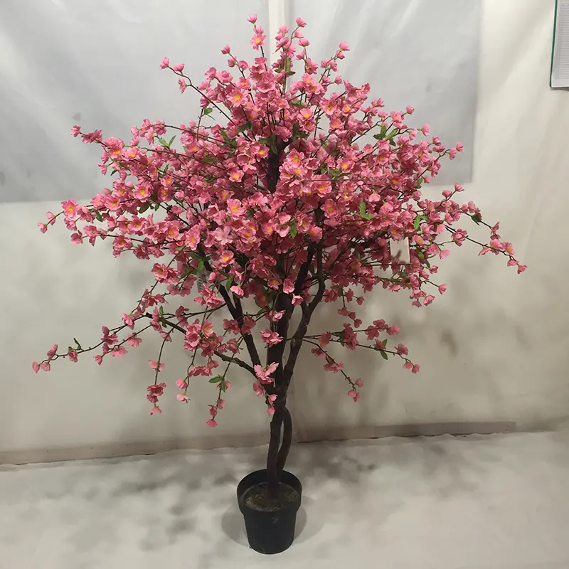 Indoor Romantic Wedding Supplies Decorations White Pink Cherry Blossom Tree Artificial For Sale