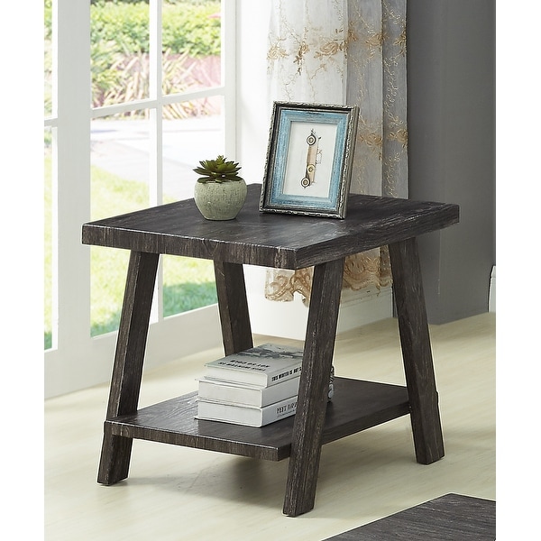 The Gray Barn Cedar Ridge Contemporary Replicated Wood Shelf End Table