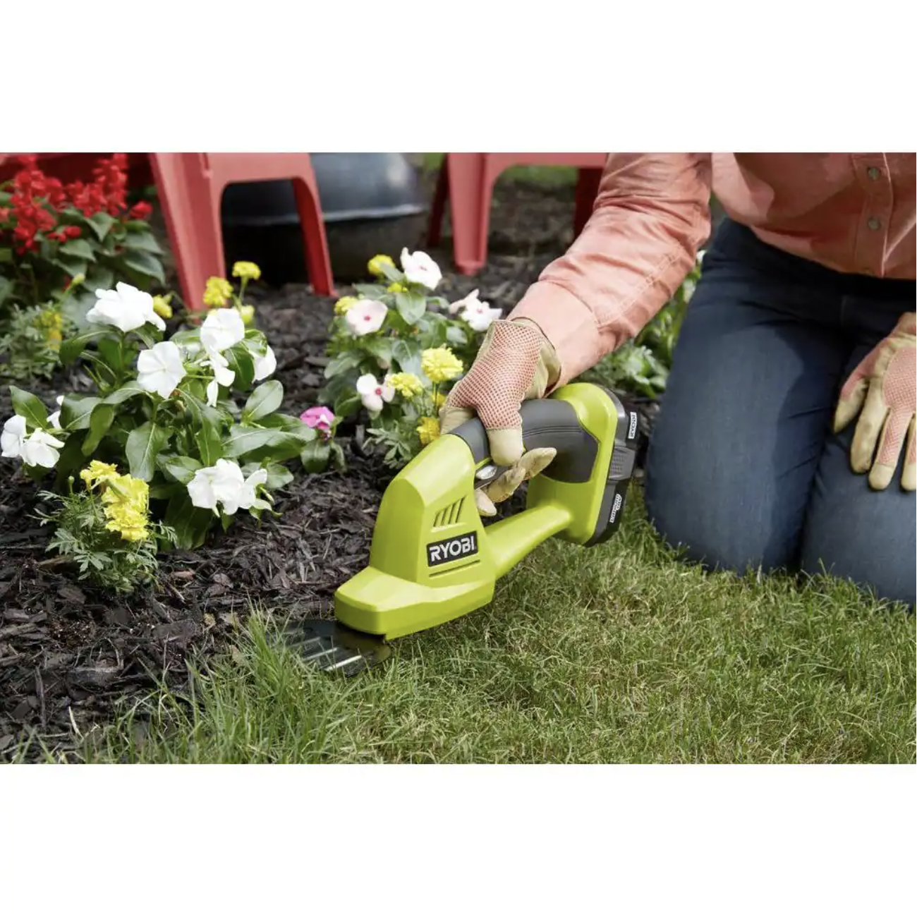 Ryobi One+ 18V Cordless Battery Grass Shear and Shrubber Trimmer (Tool Only)