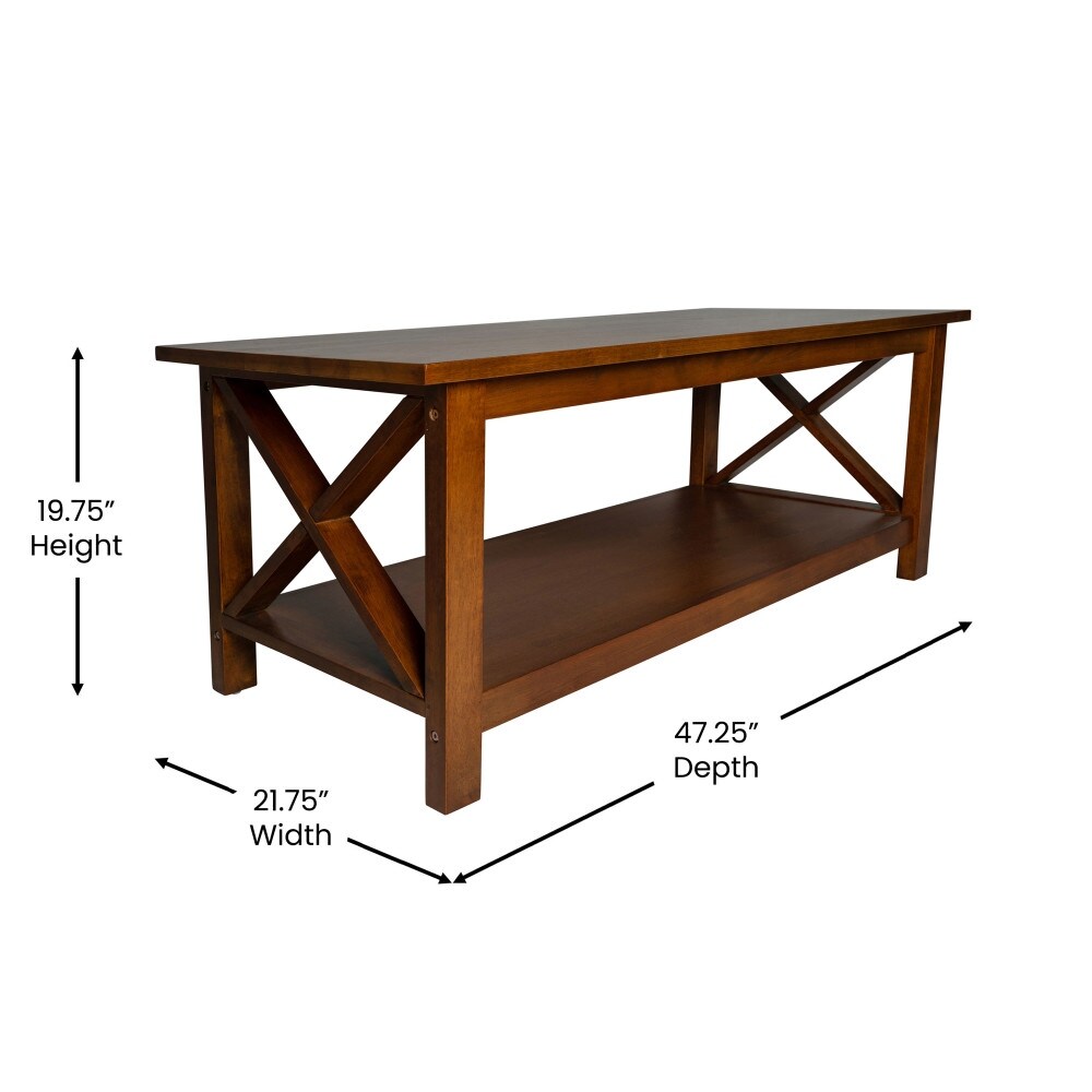 Classic Solid Wood Farmhouse Coffee Table