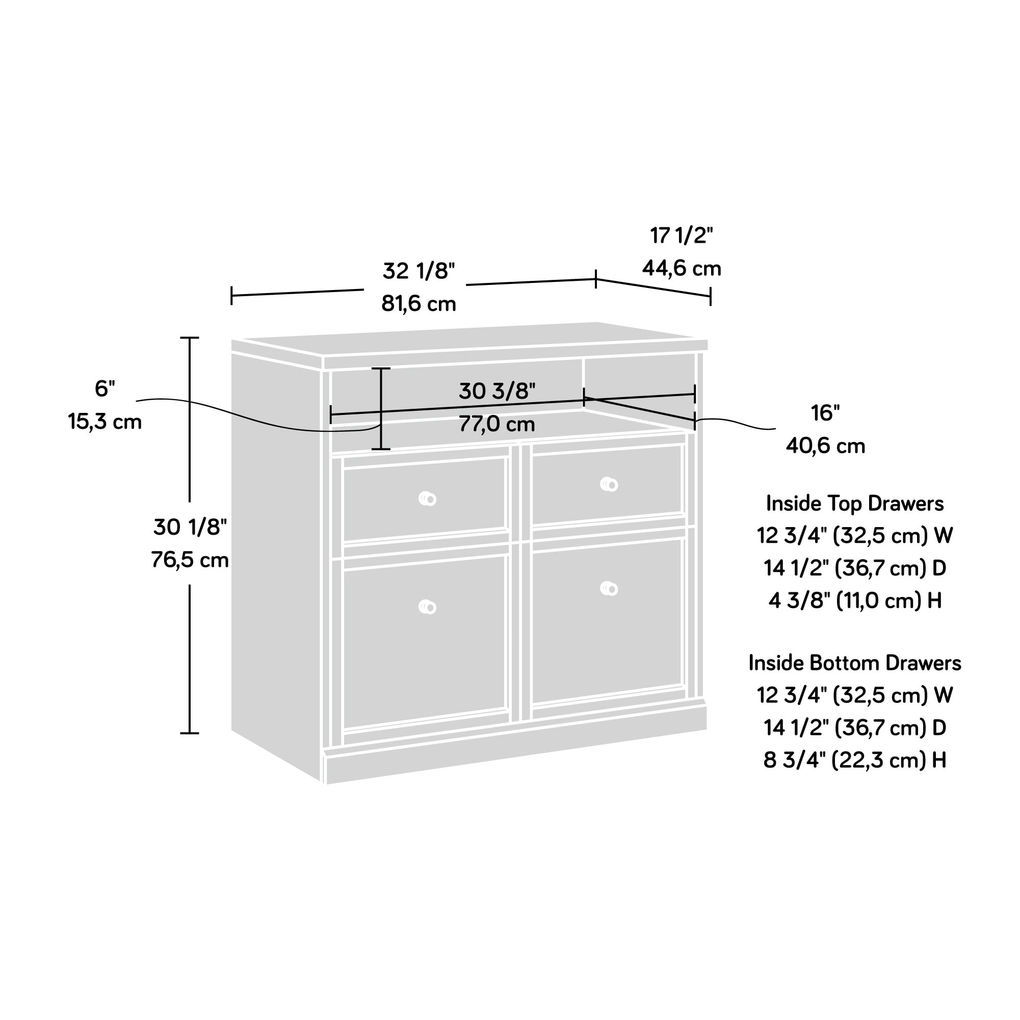 Better Homes & Gardens Craftform Sewing and Craft Storage Cabinet with Drawers, White