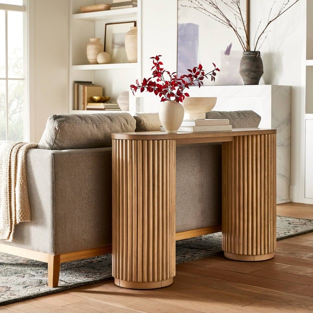 Dowel Console Table Natural Designed With Studio Mcgee