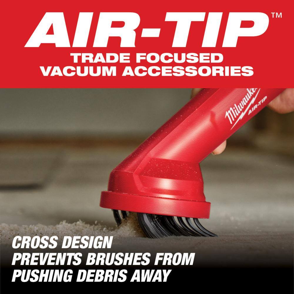 MW AIR-TIP 1-14 in. - 2-12 in. Cross Brush Tool WetDry Shop Vacuum Attachment (1-Piece) 49-90-2035