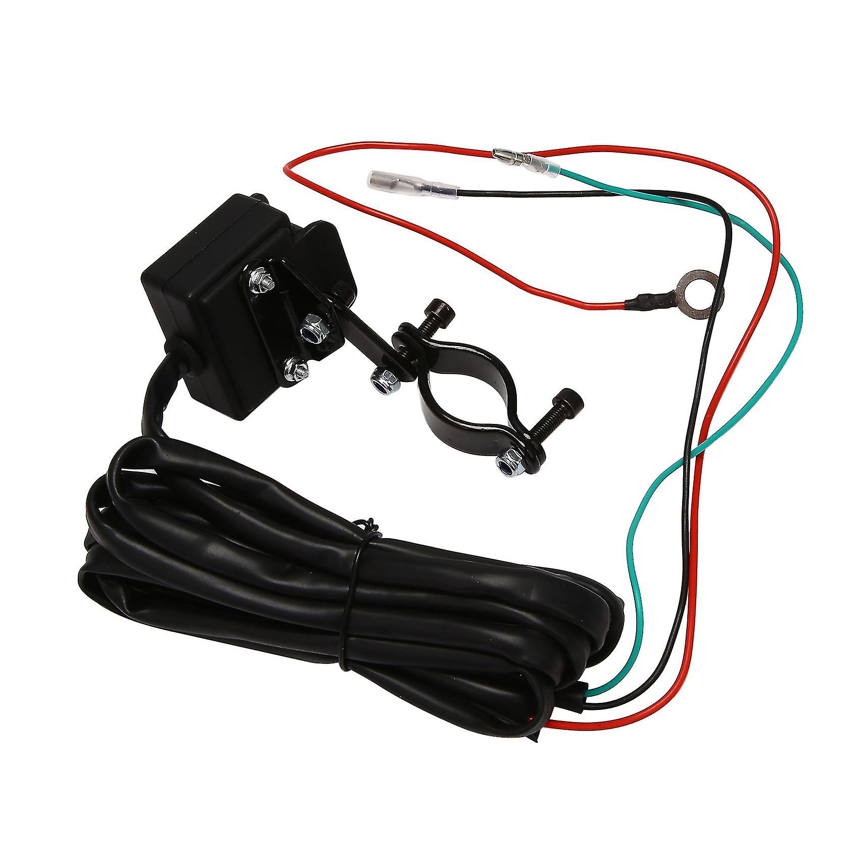 12v Winch Rocker Thumb Switch With Mounting Bracket Handlebar Control Line Kit For Atv Utv Electric