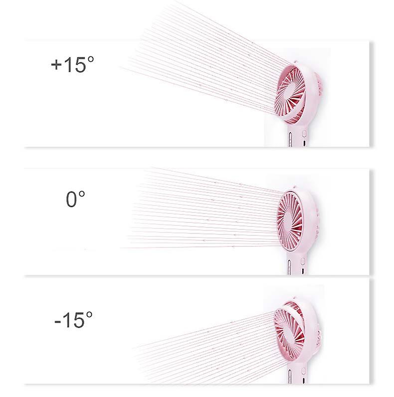 Lady Handheld Fan， Rechargeable Small Personal Fan With 3 Speeds Setting， Powerful Quiet Pull-out Portable Fan-pink