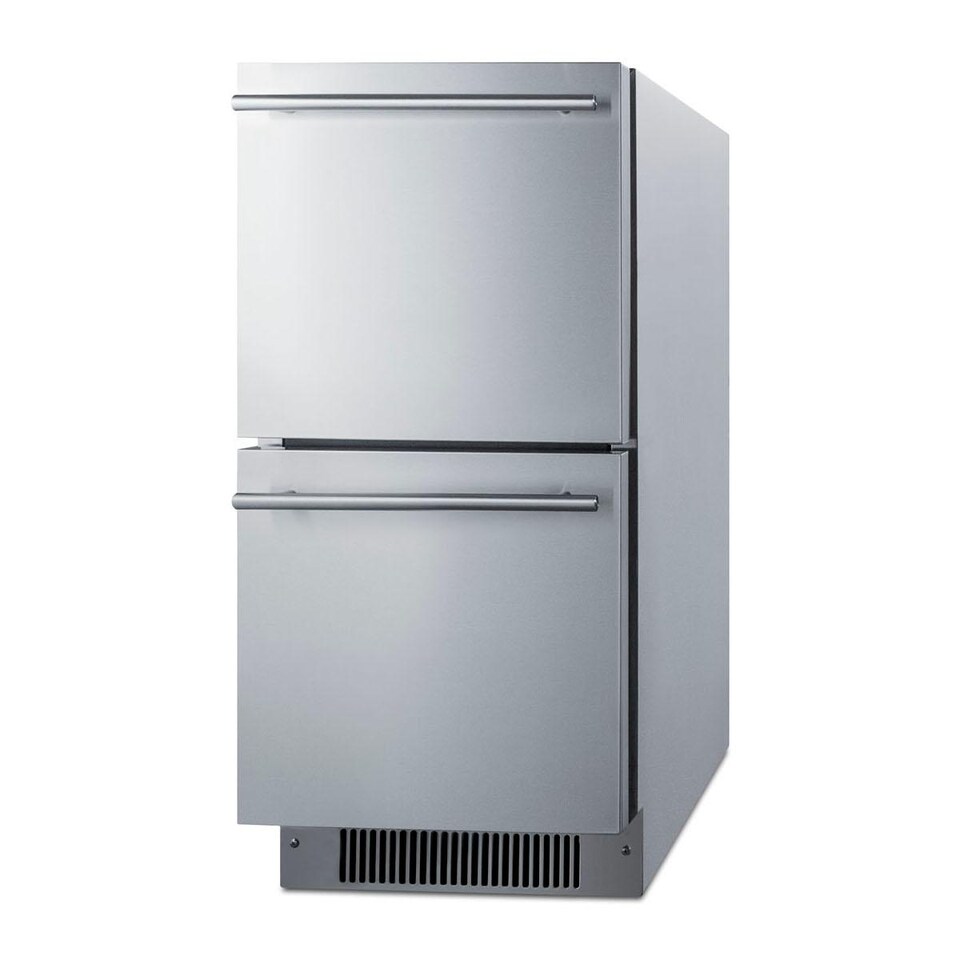 Summit 15-Inch 2.8 Cu. Ft. ADA Compliant Outdoor Double Drawer Compact Refrigerator