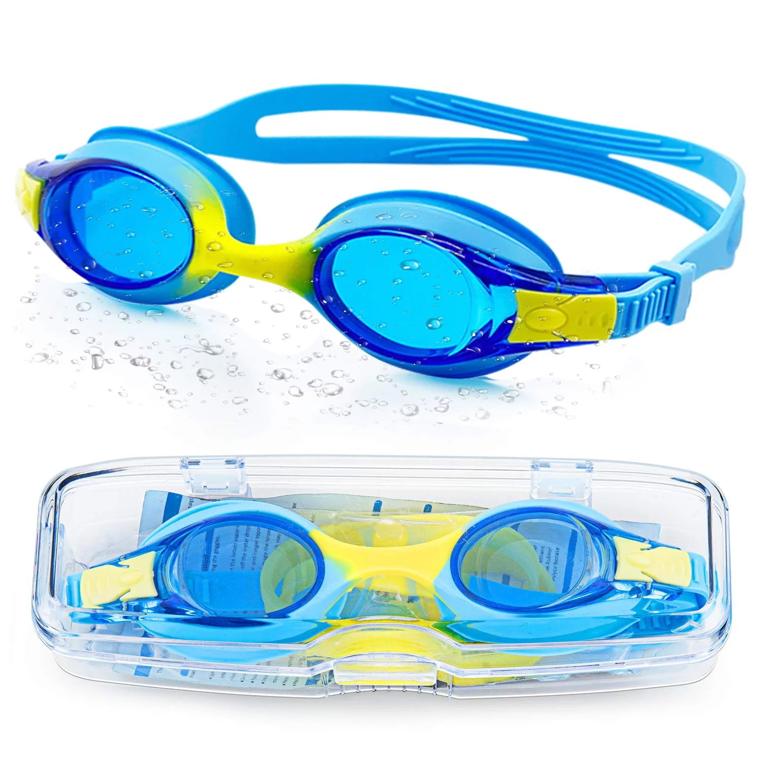 Kids Swim Goggles, SHX Swimming Goggles No Leaking Anti Fog Kids Goggles for Boys Girls(Age 6-14)