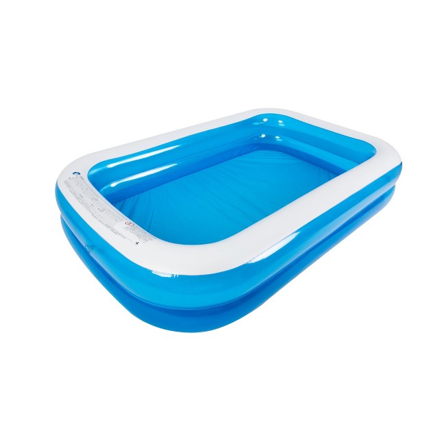 Pool Central 8 5 x27 Blue And White Inflatable Rectangular Swimming Pool