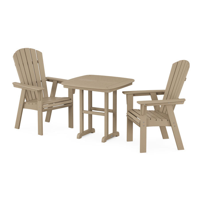 Polywood Nautical Adirondack 3-Piece Dining Set in Vintage Finish PWS1217-1-V