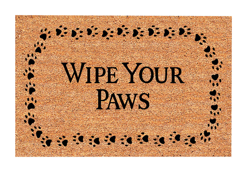 MAT COIR WIPE PAWS18X30