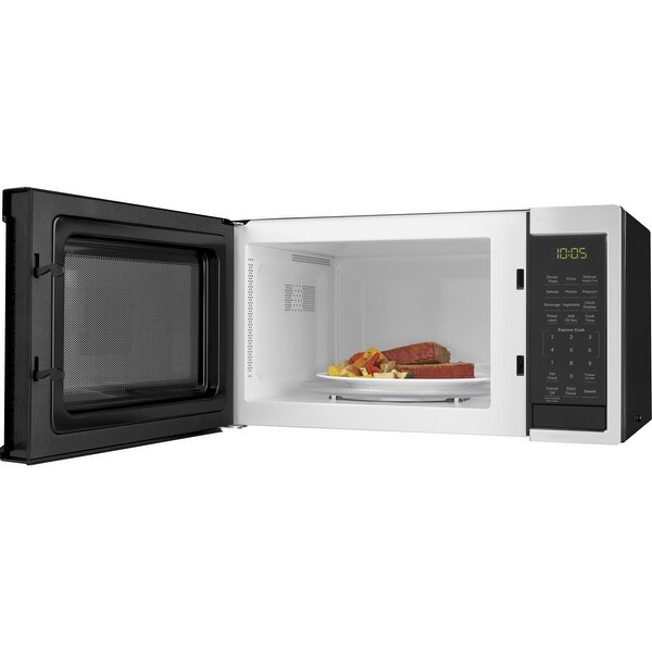 0.9 Cubic Foot Capacity Countertop Microwave Oven， Stainless， JES1095SMSS - none