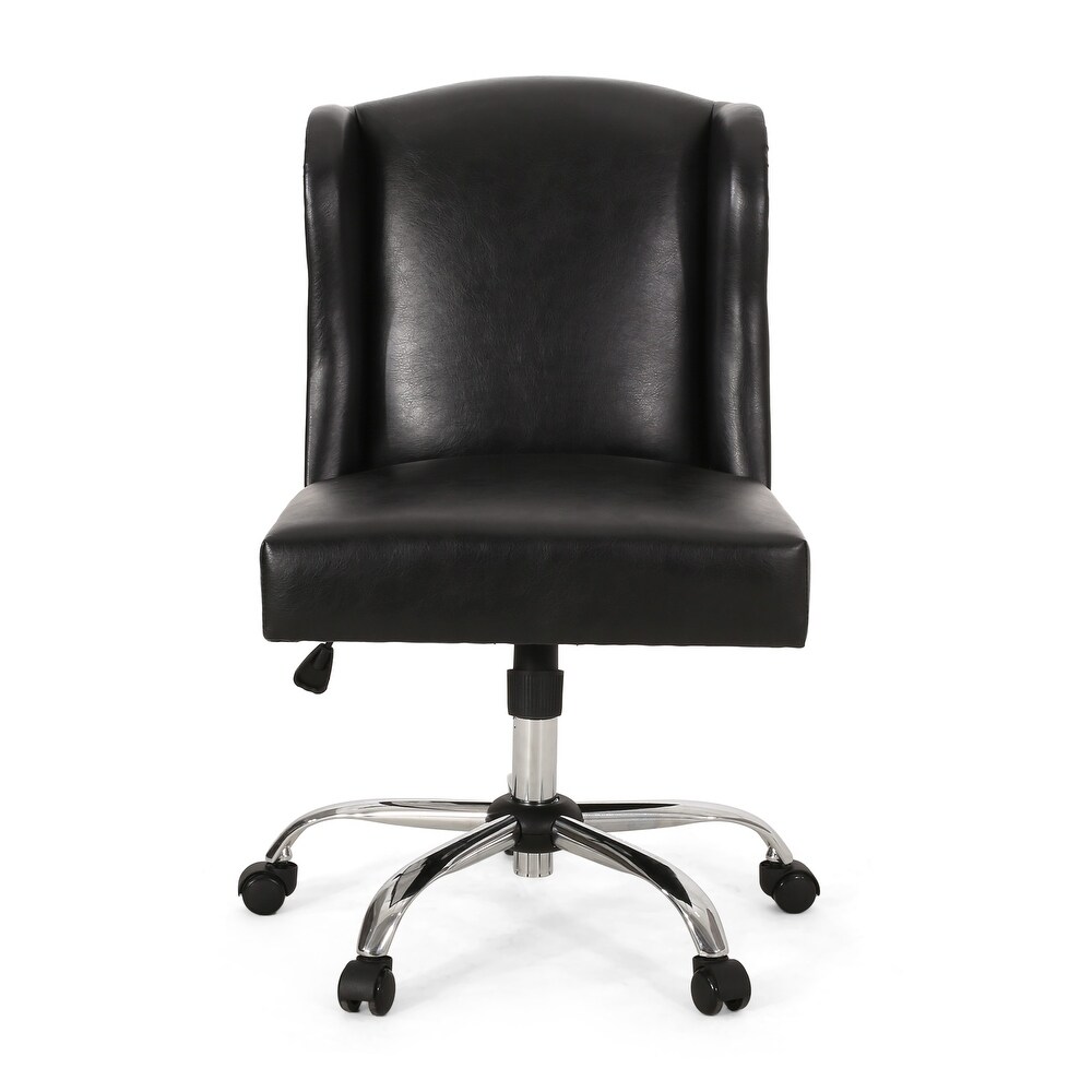 Bergen Contemporary Wingback Swivel Office Chair by Christopher Knight Home