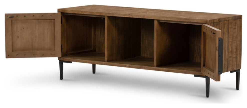 Wilfred 2 Door Media Console   Industrial   Console Tables   by Marco Polo Imports  Houzz