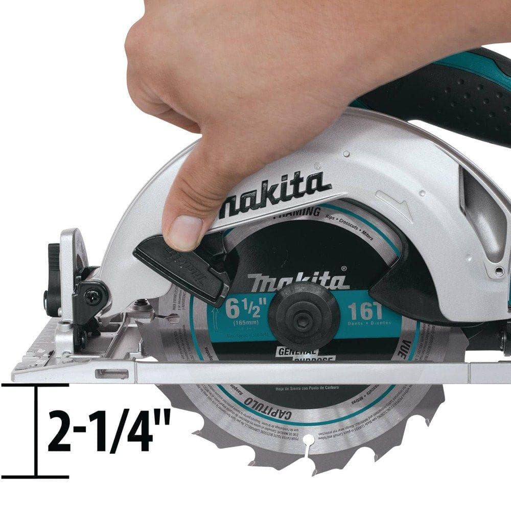 Makita 18V LXT Lithium-Ion Cordless 6-1/2 in. Lightweight Circular Saw and General Purpose Blade (Tool-Only) XSS02Z