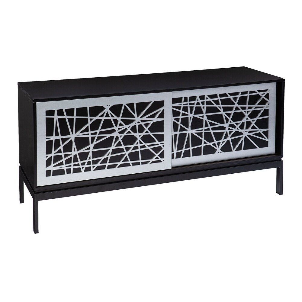 SEI Furniture Albers Contemporary Black Wood Media TV Stand for TV's up to 54\