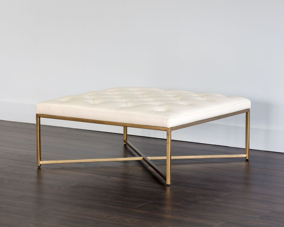 Sunpan MIXT Endall Ottoman   Square   Contemporary   Footstools And Ottomans   by Unlimited Furniture Group  Houzz