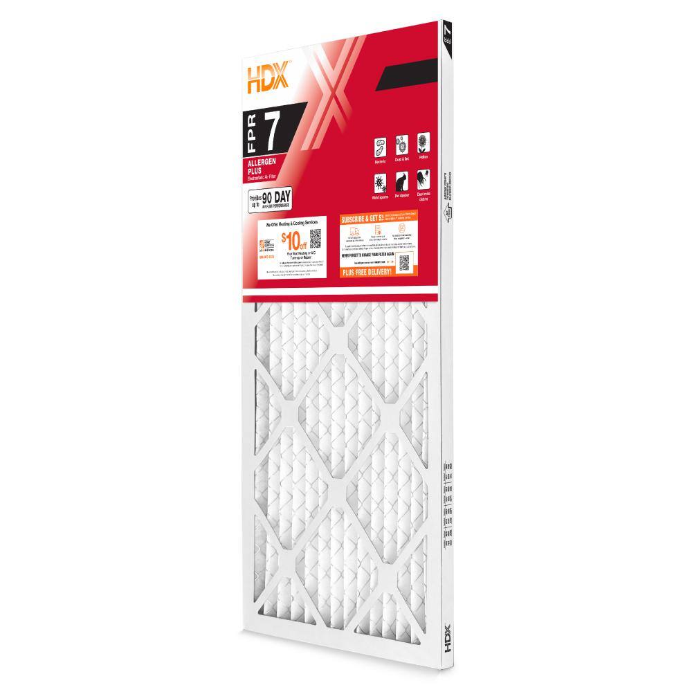 HDX 14 in. x 24 in. x 1 in. Allergen Plus Pleated Air Filter FPR 7 HDX1P7-011424