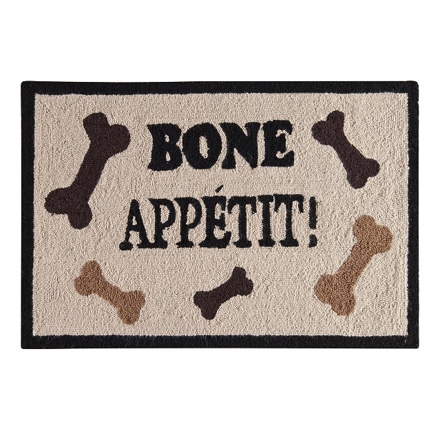 X 3 x27 0 quot Bone Appetit Hooked Rug