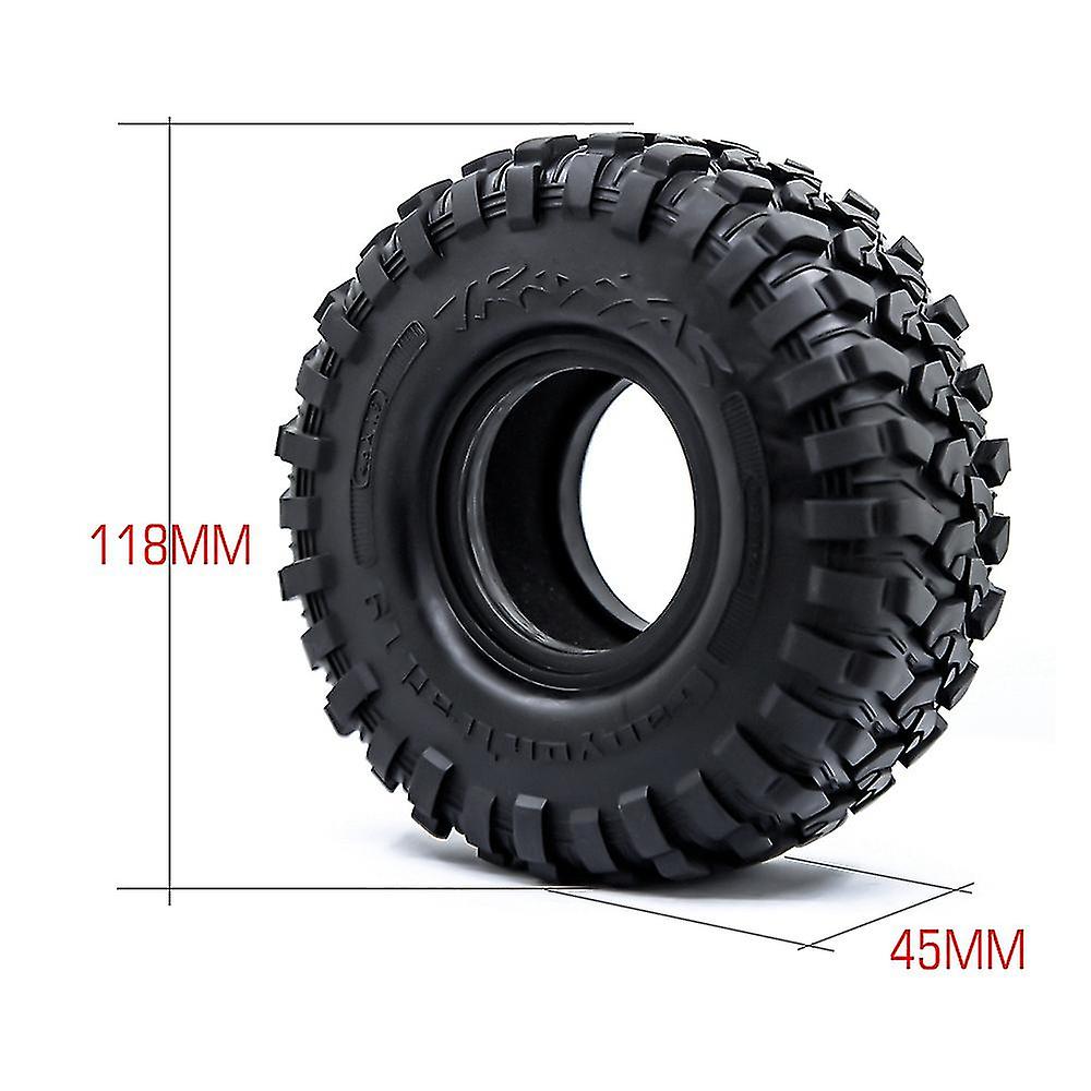 4pcs 118mm 1.9 Rubber Tires Tyres Wheel For 1/10 Rc Crawler Car Axial Scx10 90046 Axi03007 Traxxas