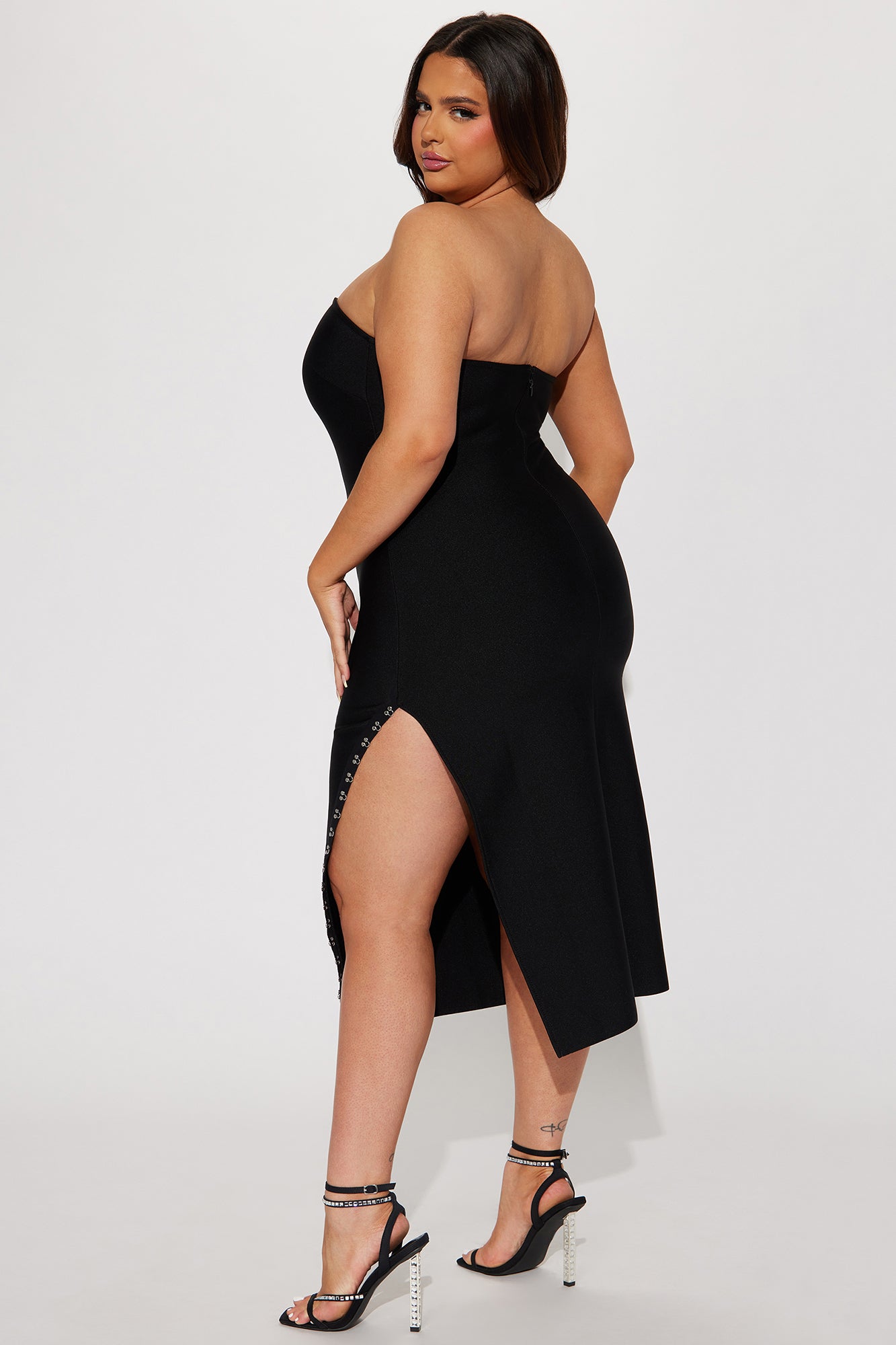 Aubrey Bandage Midi Dress - Black