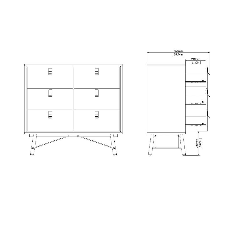 Tvilum Ry 6-Drawer Dresser