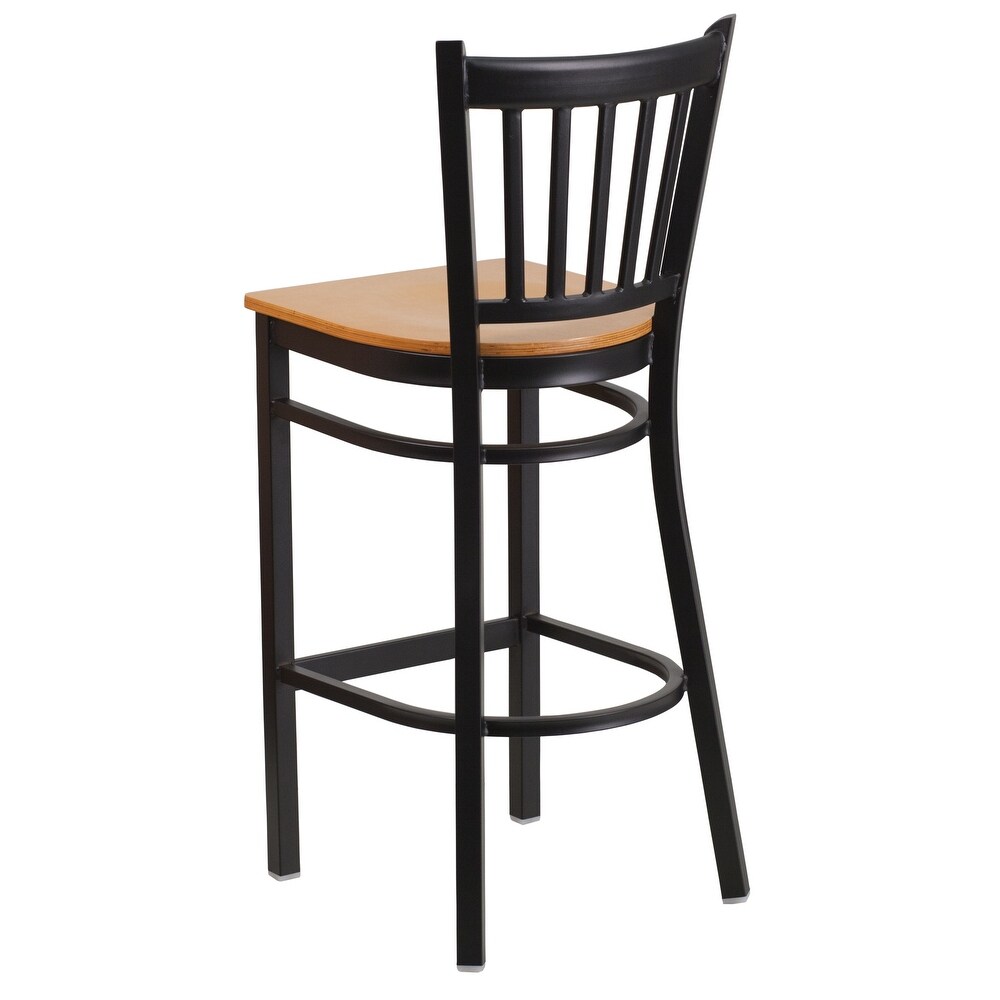 Vertical Back Metal Restaurant Barstool   16\