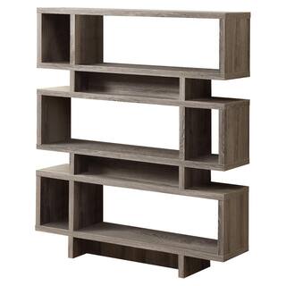 55 in. Dark Taupe with 6-Shelves Composite Bookcase HD3251