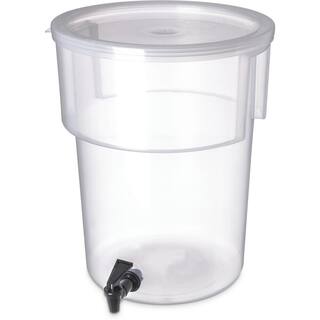 Carlisle 5 Gal. Polypropylene Beverage Dispenser with Lid and Faucet See-Thru 220930