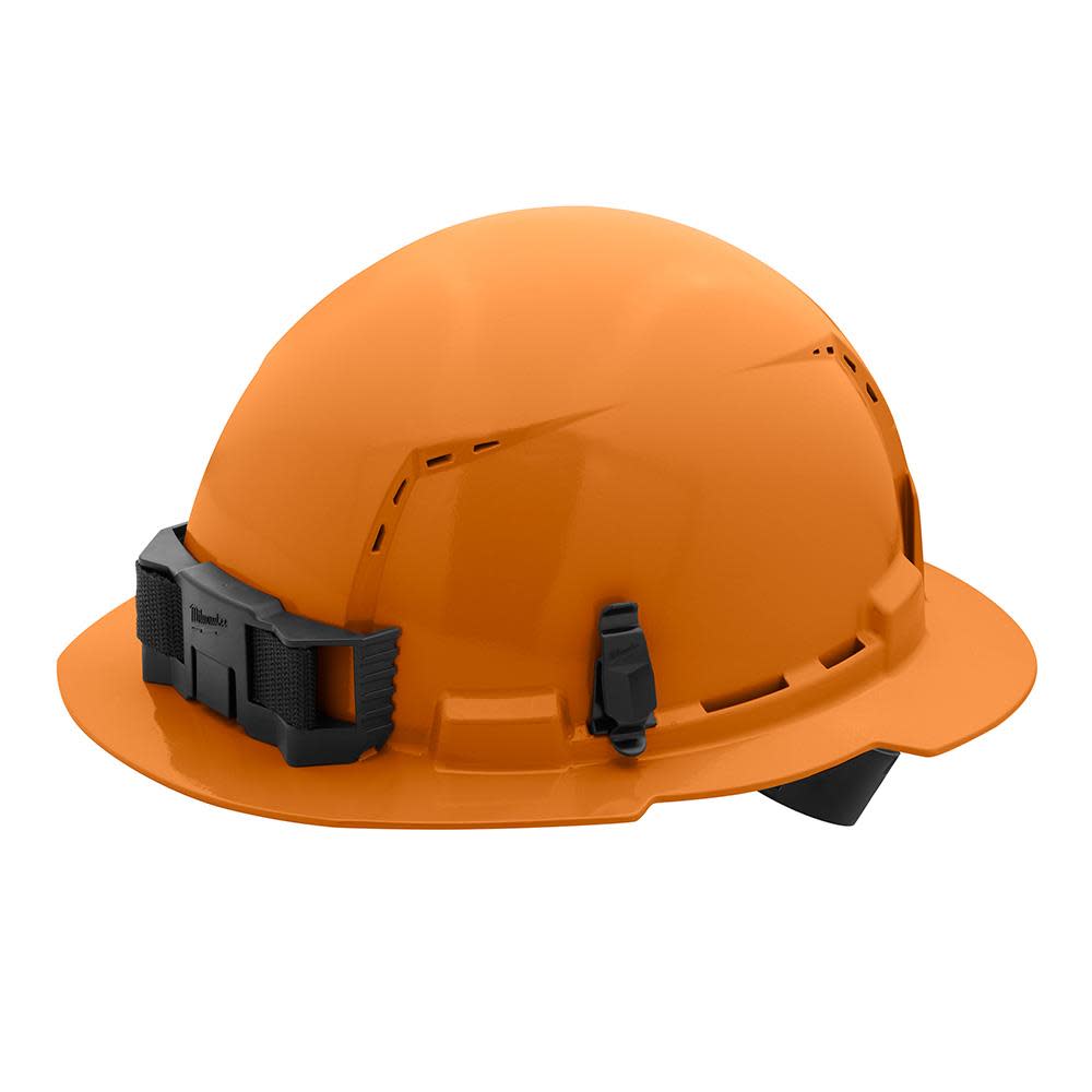 Milwaukee Orange Full Brim Vented Hard Hat with 4pt Ratcheting Suspension Type 1 Class C 48-73-1213 from Milwaukee