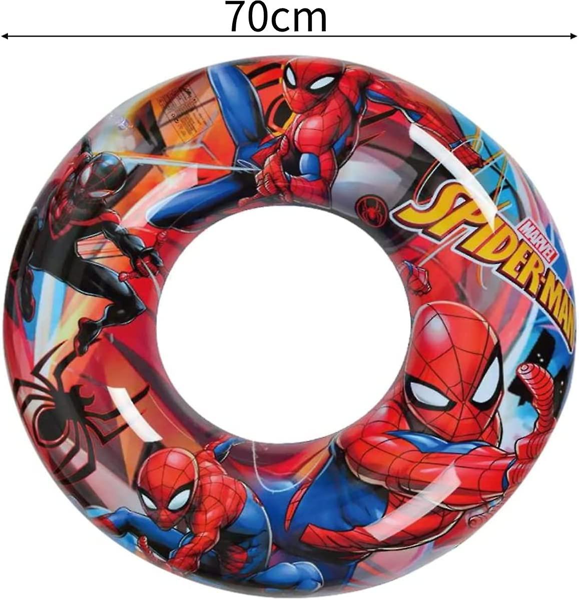 Spiderman Swim Ring ， Wopin- Spiderman Pool Inflatable Water Ring， Baby Inflatable Creative Swimming Ring， Pvc Lifebuoy70cm