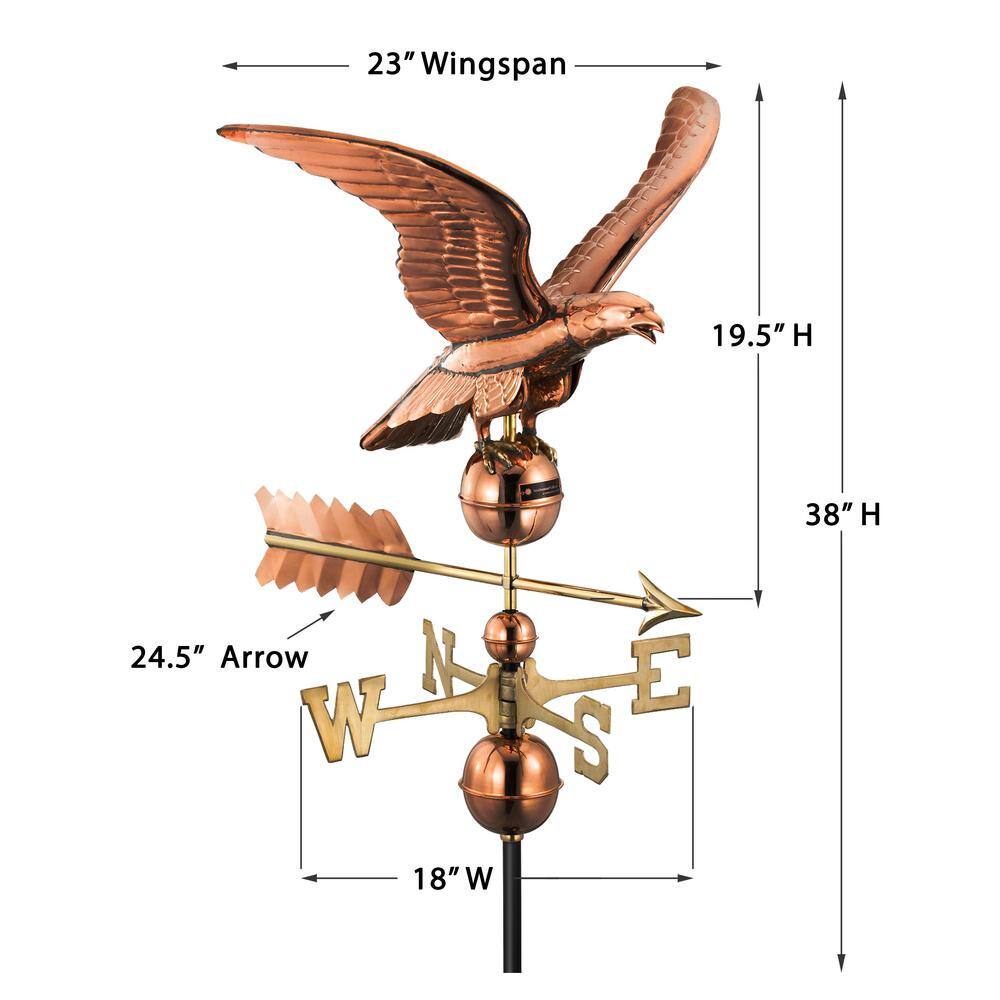 Good Directions Smithsonian Eagle Weathervane - Pure Copper 955P