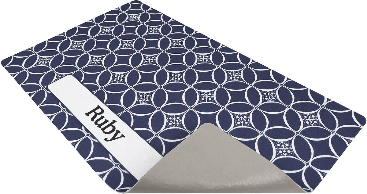 Drymate Personalized Dog and Cat Placemat， Indigo