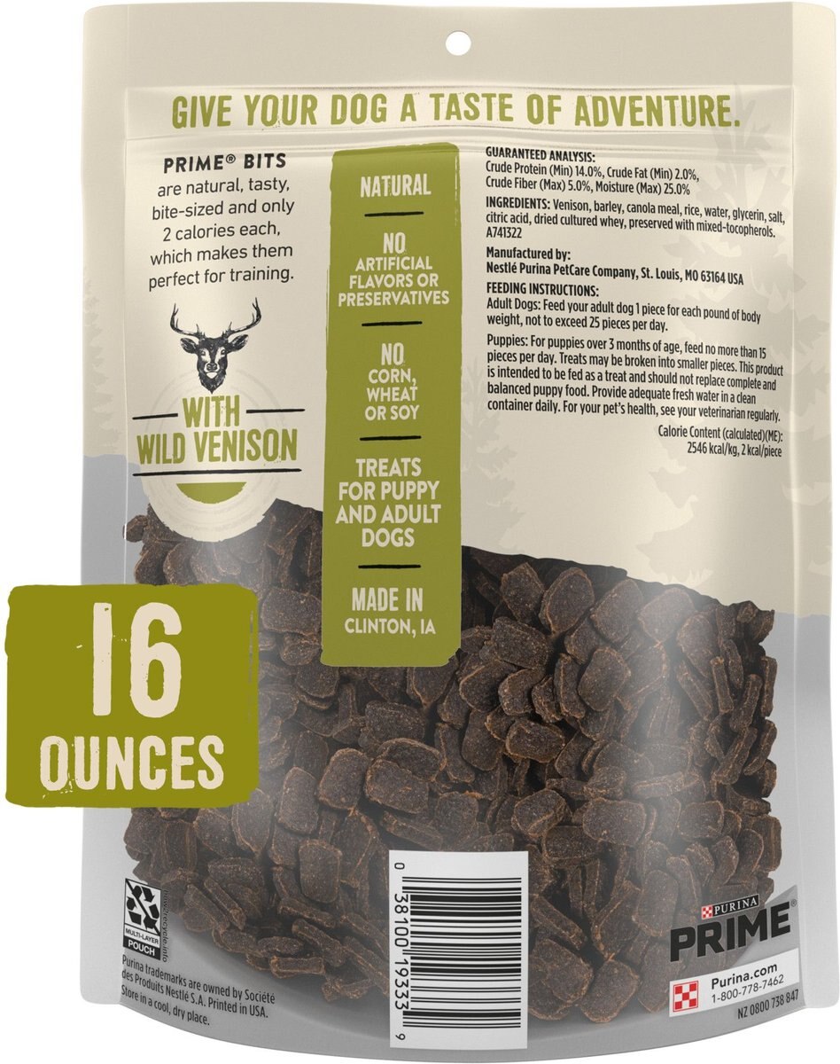 Prime Bones Prime Bits with Wild Venison All Natural Dog Treats