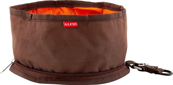 Alfie Pet Collapsible Fabric Travel Dog Bowl， 6.25-cup