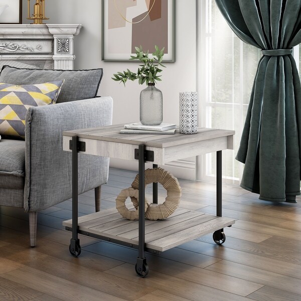 Hyssop Farmhouse 24-in End Table by Furniture of America