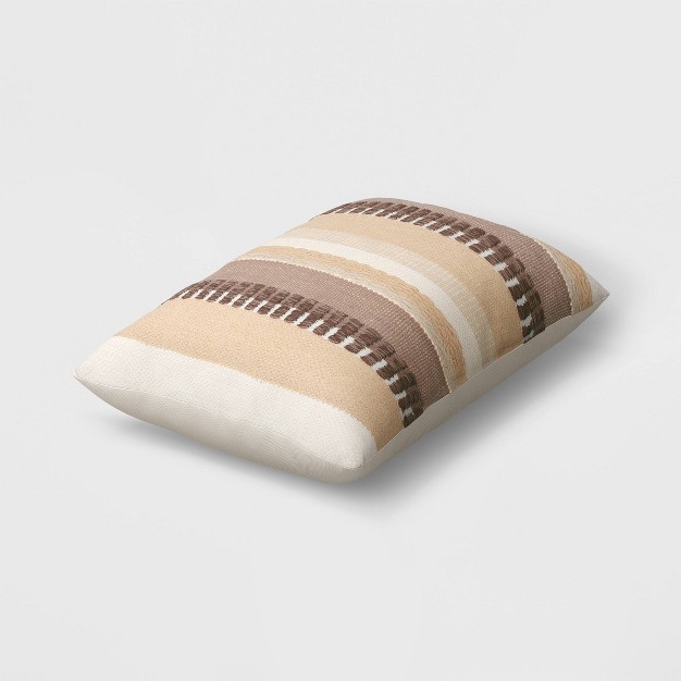 Ombre Striped Lumbar Throw Pillow