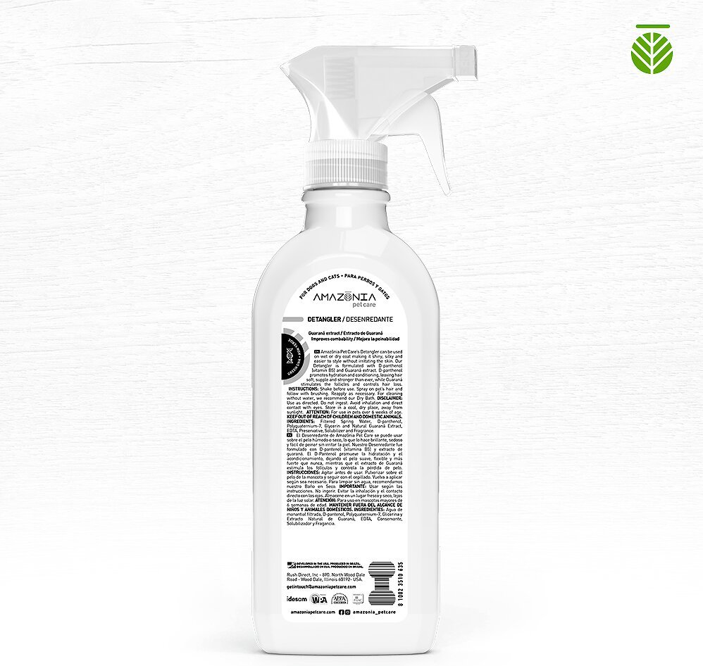 Amazonia Guarana Extract Dog and Cat Detangler， 16.9-oz bottle