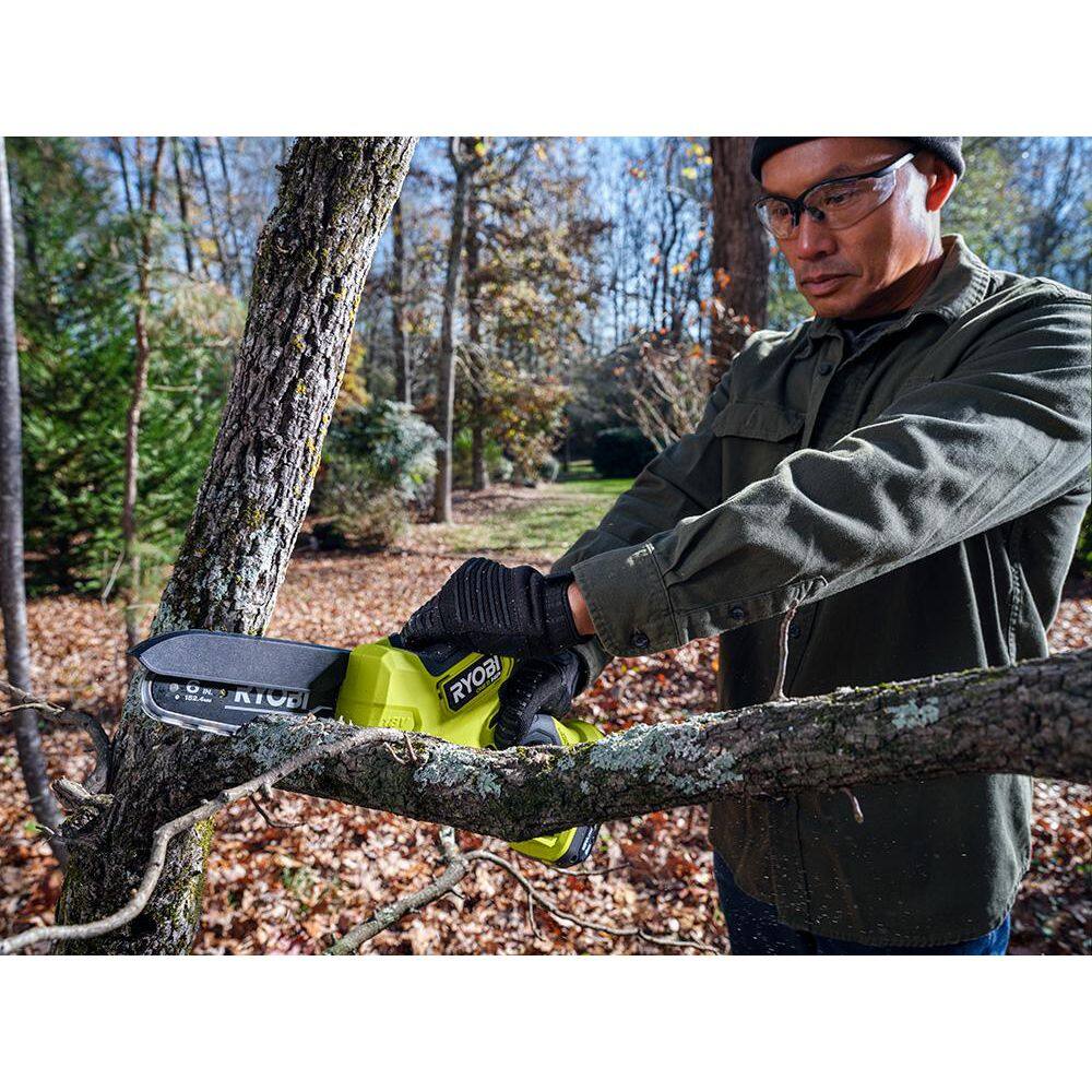 RYOBI ONE+ HP 18V Brushless 6 in. Battery Compact Pruning Mini Chainsaw (Tool Only) P25013BTL