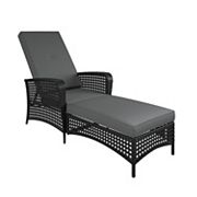 Cosco Lakewood Wicker Indoor / Outdoor Adjustable Chaise Lounge Chair