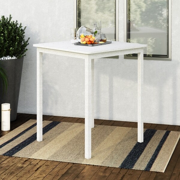 CorLiving Miramar Natural Hardwood Outdoor Bar Height Table