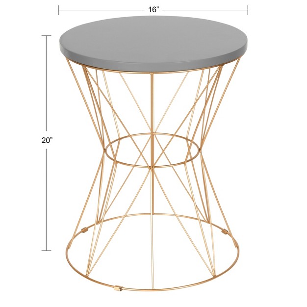 Kate And Laurel Mendel Round Metal Accent Table