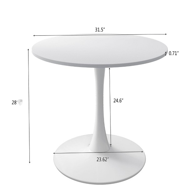 Haven Small Round Dining Table 31 5 x27 x27 With Metal Pedestal Dining Table Base maison Boucle