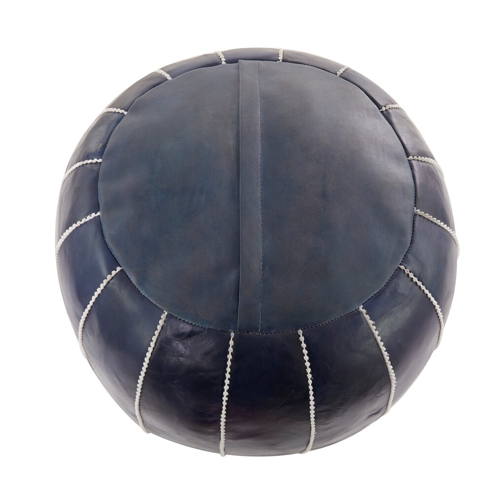 Leather Bohemian Pouf